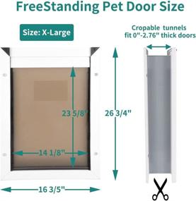 img 1 attached to FreeStanding Adjustable Double Flaps Weatherproof Energy Saving Dogs