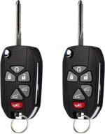 🔑 комплект высококачественных ключей flip key fob для cadillac escalade/chevy suburban tahoe 2007-2013 (ouc60270) - бесключевой доступ, набор из 2 логотип