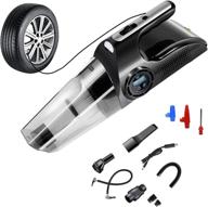 isunled 4-in-1 car vacuum cleaner tire inflator with lcd display and led light, cordless handheld vacuum for wet/dry cleaning, car/home dual use, usb portable vacuum cleaner with 12v dc air compressor pump logo