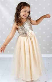 img 2 attached to Bowdream Flower Girls Dress Sequins Girls' Clothing : Dresses