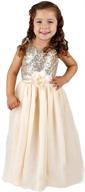 bowdream flower girls dress sequins girls' clothing : dresses logo