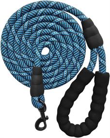 img 4 attached to YUCFOREN Heavy Duty Nylon Dog Leash with Soft Handle - 5FT/7FT/8FT/10FT Length for Medium to Large Dogs - Ideal for Walking, Playing and Exploring Outdoors