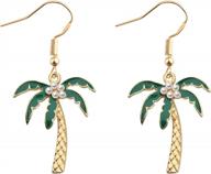 myospark coconut palm tree dangle earring summer holiday hawaii gift beach theme jewelry earrings for women girls logo