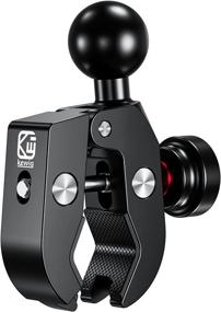 img 4 attached to 📱 BRCOVAN Aluminum Alloy 1'' Ball Handlebar Clamp Mount Base + Anti-Theft Knob | Fits Rails 0.5''-2'' in Diameter, Compatible with RAM Mounts B Size Double Socket Arm & Motorcycle Phone Holder