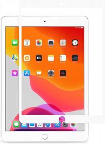 img 4 attached to Защитная пленка Moshi iVisor AG для экрана iPad 8-го поколения (2020)/ iPad 7/ iPad Air 10.5 дюймов/iPad Pro - Моется и используется повторно, защищает от разводов и отпечатков пальцев, совместима с Apple Pencil, белая (прозрачная/матовая)