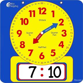 img 4 attached to 🕰️ Large Kids Telling Time Learning Clock for Analog and Digital Time, Labelled Minute & Hour Hands, Write & Wipe Teaching Demonstration Clock for School Classrooms and Homeschool Supplies