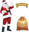 soyond men's christmas santa suit 10pcs set deluxe velvet adult santa claus costume for xmas celebration party cosplay logo