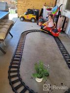 img 1 attached to Rollplay Electric Train Ride On For Kids Featuring Real Cold Water Steam, 22 Track Pieces, Detachable Caboose, Working Headlights And Sounds, With A Top Speed Of 1 MPH, Red review by Justin Anderson