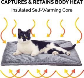 img 2 attached to 🐾 Furhaven Pet Products - ThermaNAP Cat Bed Pad, ThermaNAP Dog Blanket Mat, Self-Warming Waterproof Throw Blanket, Absorbent Muddy Paws Towel Rug, and More