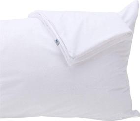 img 4 attached to 🛏️ Kingnex 2-Pack Waterproof Toddler Pillow Protectors - Feather Proof, Drool Proof 13"x18" or 14"x19" or 12"x20" Covers for Lumbar or Baby Pillows