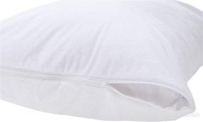 img 1 attached to 🛏️ Kingnex 2-Pack Waterproof Toddler Pillow Protectors - Feather Proof, Drool Proof 13"x18" or 14"x19" or 12"x20" Covers for Lumbar or Baby Pillows
