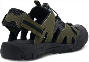 img 3 attached to Men'S Outdoor Hiking Sandals, Closed Toe Athletic Sport Sandals For Summer Water Shoes - Lightweight Trail Walking