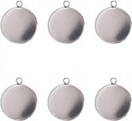 20pcs tray pendant for jewelry making kits stainless steel round bezel 25x25mm logo