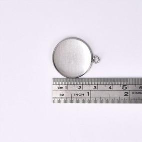 img 1 attached to 20Pcs Tray Pendant For Jewelry Making Kits Stainless Steel Round Bezel 25X25Mm
