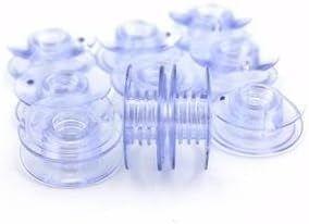 img 1 attached to Husqvarna Viking Sewing Machine 10 Pack Plastic 🧵 Bobbin #4114401 by Cutex - High-quality Bobbins for Efficient Sewing