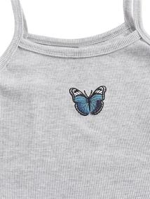 img 2 attached to 🦋 Stylish Romwe Butterfly Pattern Girls' Clothing: Shop the Best Summer Tops, Tees & Blouses