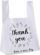 reusable thank you bags for shopping: foraineam's 500-count plastic grocery bags with convenient t-shirt handles logo