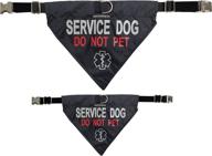 🐾 premium adjustable nylon service dog collar - medium/large 15"-25" with reflective medical bandana and sturdy center d-ring logo