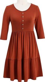 img 3 attached to SUREPLE Women's Dresses with Pockets in Burgundy, Size L – Clothing for Women