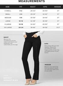 img 2 attached to Conceited Women'S Premium Stretch Bootcut Dress Pants With Pockets - Wear To Work - Ponte Treggings