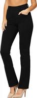 conceited women's premium stretch bootcut dress pants with pockets - wear to work - ponte treggings логотип