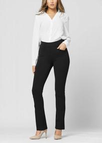 img 1 attached to Conceited Women'S Premium Stretch Bootcut Dress Pants With Pockets - Wear To Work - Ponte Treggings