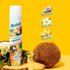 img 2 attached to Batiste Dry Shampoo, Tropical Fragrance, освежает волосы и впитывает жир между мытьями, безводный шампунь для придания текстуре волос и тела, бутылка сухого шампуня 6,35 унций