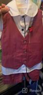 img 1 attached to Nwada Toddler Burgundy Wedding Outfits Boys' Clothing and Suits & Sport Coats review by Jeff Diaz