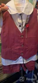 img 5 attached to Nwada Toddler Burgundy Wedding Outfits Boys' Clothing and Suits & Sport Coats