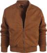 gioberti men's faux suede bomber jacket with insulated inner padding for superior warmth logo