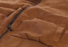 img 2 attached to Gioberti Men'S Faux Suede Bomber Jacket With Insulated Inner Padding For Superior Warmth