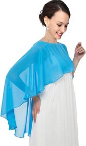 img 2 attached to Elegant Chiffon Dresses for Weddings & Evening Occasions: Women's Accessories - Scarves & Wraps