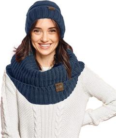 img 4 attached to 🧣 Charcoal Debra Weitzner Women's Infinity Beanie: Premium Accessories for Women via Scarves & Wraps