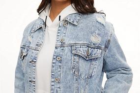 img 2 attached to Tsher Womens Boyfriend Jacket Sleeve Women's Clothing - Coats, Jackets & Vests