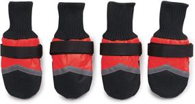 img 3 attached to 🐾 XS Red Fleece-Lined Dog Boots by Guardian Gear