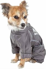 img 1 attached to 🐾 Stay Stylish and Protected with the Dog Helios ® 'Hurricanine' Waterproof and Reflective Full Body Dog Coat