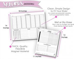 img 2 attached to Stay Organized With Jennakate'S Mod Style Flexible Monthly Calendar Magnet For Your Fridge!