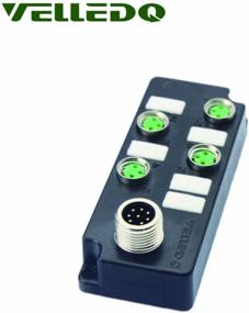 img 1 attached to VELLEDQ M8 Threaded Distribution Box With 4-12 Ports, Passive Signal Transfer, Male 3PIN Input, Female M12/M23 Output For I/O Fieldbus Module Junction Block Systems (4 Ports)
