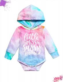 img 3 attached to Newborn Baby Girl Hoodie Jumpsuit Flower Pants Long Sleeve Outfit Set