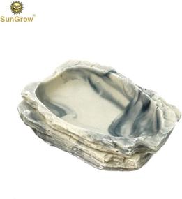 img 3 attached to 🐌 Durable and Versatile SunGrow Small Hermit Crab Feeding Bowl: Perfect for Turtles, Leopards, Crested Geckos and Ball Pythons; Doubles as a Decorative Climbing Toy or Drinking Bowl
