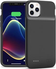 img 4 attached to Protective Charger Case For IPhone 11 Pro With 4800MAh Battery Capacity | Portable & Extended Rechargeable Battery Case By Smiphee (Black)