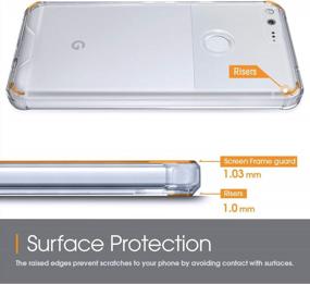 img 1 attached to Slim And Lightweight Clear TPU PC Cove For Google Pixel 1 (2016) - ROOCASE Plexis Case