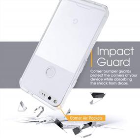 img 2 attached to Slim And Lightweight Clear TPU PC Cove For Google Pixel 1 (2016) - ROOCASE Plexis Case
