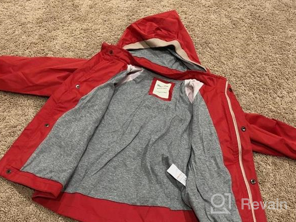 img 1 attached to BINIDUCKLING Girl Jacket: Stylish Hooded Windbreaker with Waterproof Zip Up-Button Outwear for Kids - Rain Coat review by Eric Aulia