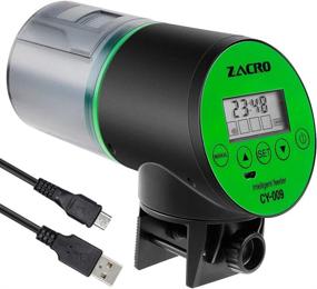 img 4 attached to 🐠 Zacro Automatic Fish Feeder: Rechargeable Timer with USB Charger - Ideal Fish Food Dispenser for Aquarium or Fish Tank