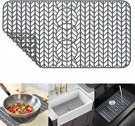 jookki silicone sink protector mat - 29.5"x15" farmhouse sink grid for stainless steel and porcelain sinks logo