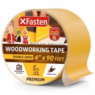 industrial-strength double-sided woodworking tape, 4"x30 yards yellow cnc machine tape for woodworkers and crafters - removable woodturner's tape from xfasten logo