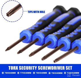 img 1 attached to HengTianMei Torx Screwdriver Set - 14 in 1 with T1 T2 T3 T4 T5 T6 T7 T8 T9 T10 Security Torx Bit & ESD Tweezers, Magnetic Precision Repair Kit for Xbox, PS4, Ring Doorbell, MacBook, Computer