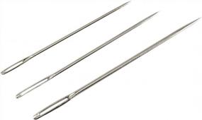 img 1 attached to SINGER Large Eye Hand Needles On Magnet, 01824 – Pack of 12