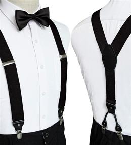 img 3 attached to JEMYGINS Black Suspender Silk Sets